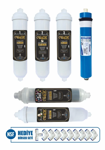 Createc 10 Aşamalı Master Mebmranlı Su Arıtma Cihazı Filtresi ürün görseli