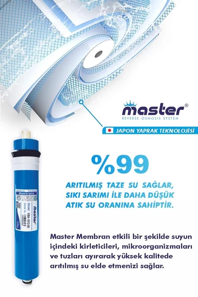 Createc 10 Aşamalı Master Mebmranlı Su Arıtma Cihazı Filtresi - Resim 4