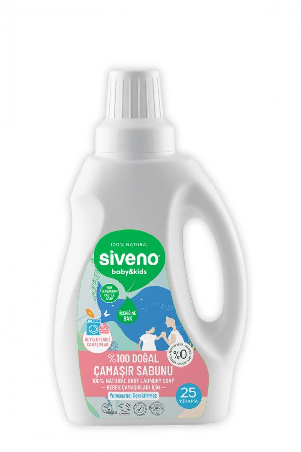 Siveno %100 Doğal Bebek Çamaşır Sabunu Kendinden Yumuşatıcılı Bitkisel Deterjan Konsantre Vegan 750 ml - 7
