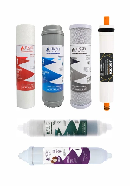 Piksel Aqua 10 Aşamalı Jacobi Mem. AÇIK KASA Su Arıtma Cihazı Filtresi