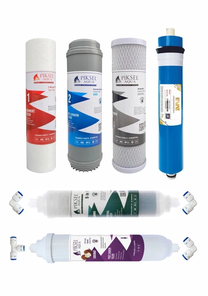 Piksel Aqua 10 Aşamalı EVA Membranlı Açık Kasa Filtre Seti