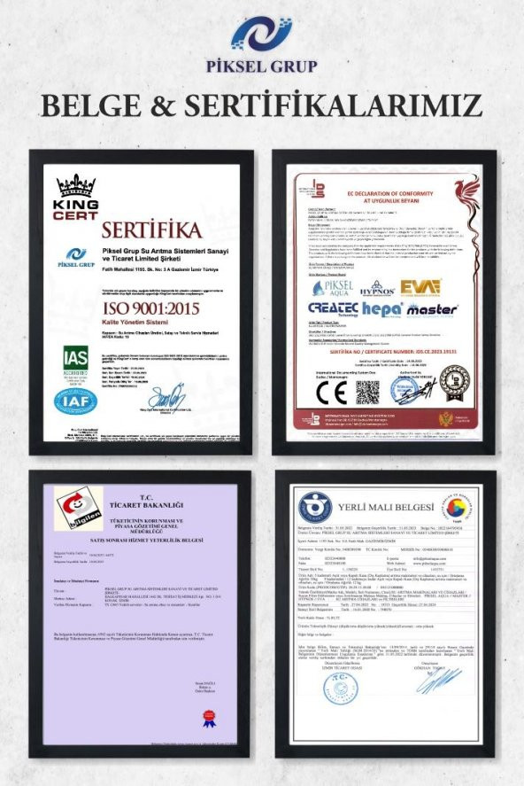 Master Su Arıtma Cihazı Ön Üç Filtre Seti 6 Aylık Bakım Seti - Resim 4