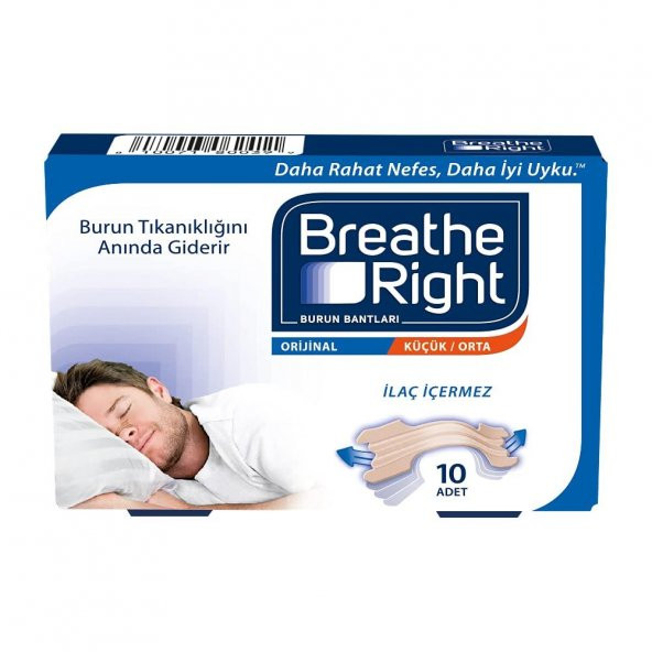 Breathe Right Orginal Burun Bantları 10 Adet