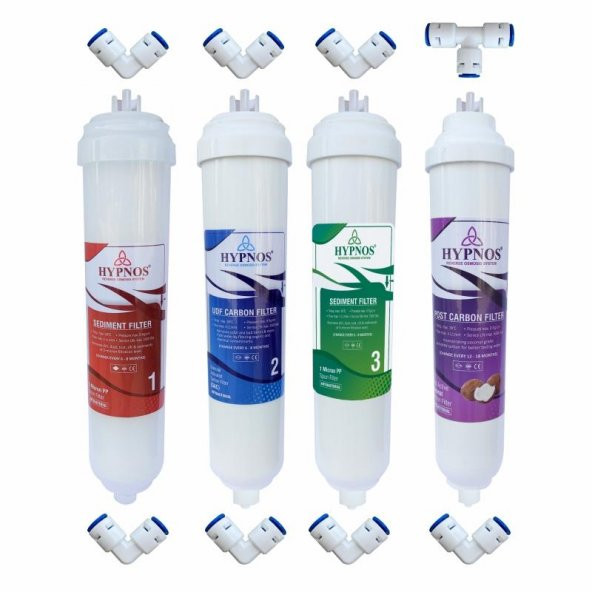 Hypnos Su Arıtma Cihazı 4Lü Filtre Seti Ön Üç Filtre ve Tatlandırıcı ürün görseli