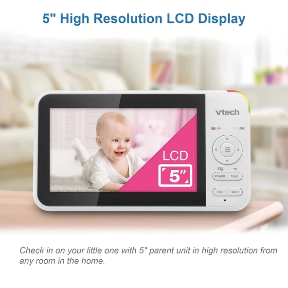 VTech VM924-2 Uzaktan Pan-Tilt-Zoom 2 Kameralı Video Monitörü - 5 Inc - 2