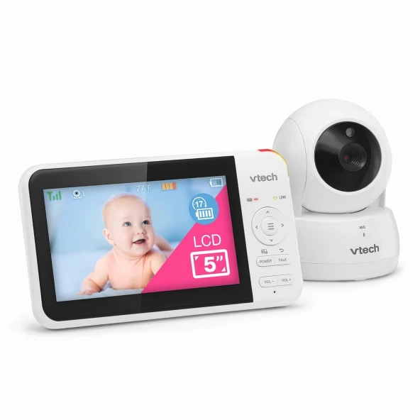 VTech VM924 Uzaktan Pan-Tilt-Zoom Videolu Bebek Monitörü, 5 Inc Ekran