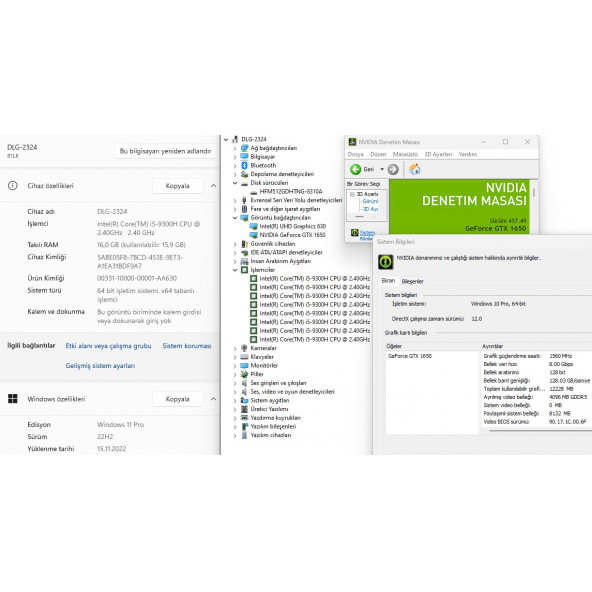 Lenovo Ideapad L340-15IRH Intel Core i5 9300H 16GB 512GB SSD GTX1650 15.6" FHD 81LK009NTX (İKİNCİ EL) - Resim 10