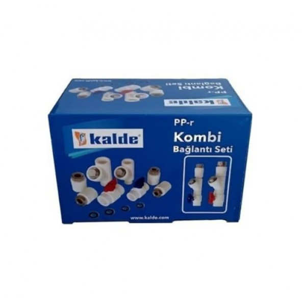 KALDE Kombi Montaj Seti Dirsekli Pp 8'li Alt Bağlantı Seti x 2 Paket