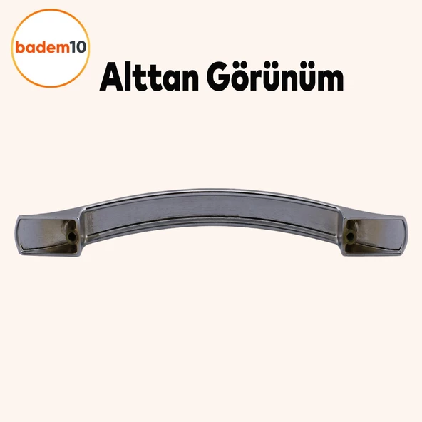 Elif Mobilya Mutfak Dolabı Çekmece Dolap Kapak Kulpu Düz Metal Kulp Kulbu Kulpu 128 Mm Krom - Resim 3