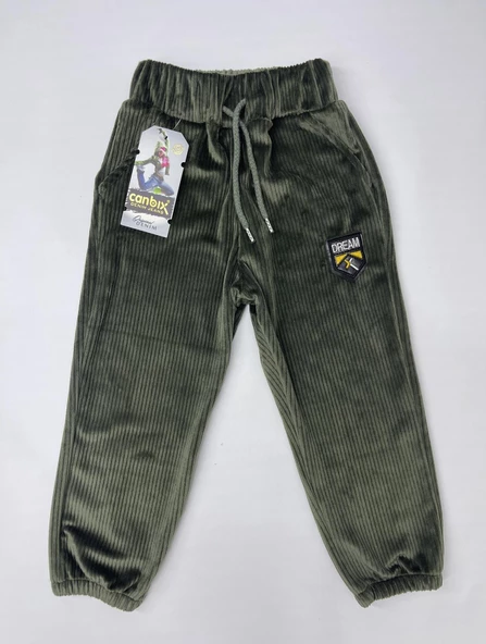 Erkek Çocuk Likralı Kadife Pantolon - 4