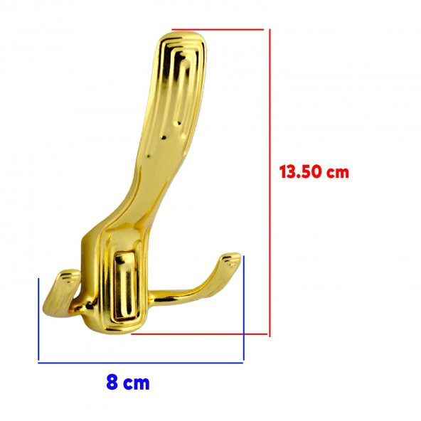 Metal Portmanto Vestiyer Duvar Dolap Elbise Askısı Mat Gold Mobilya Kapı Askılığı Aparatı Askı - 2