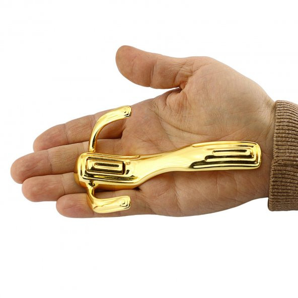 Metal Portmanto Vestiyer Duvar Dolap Elbise Askısı Mat Gold Mobilya Kapı Askılığı Aparatı Askı - 4