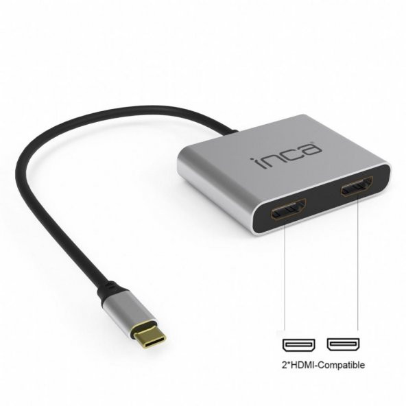 INCA ITPC-4T TYPE-C HUB 4HDMI 4K30Hz+USB2.0,PD