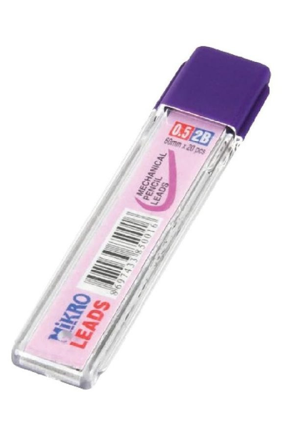 Kalem Ucu 2B 0,5 mm 1 Adet Mekanik Uçlu Otomatik Kurşun Kalem Ucu 2B 60mm x 0,5mm Siyah Uç Kısa - 2