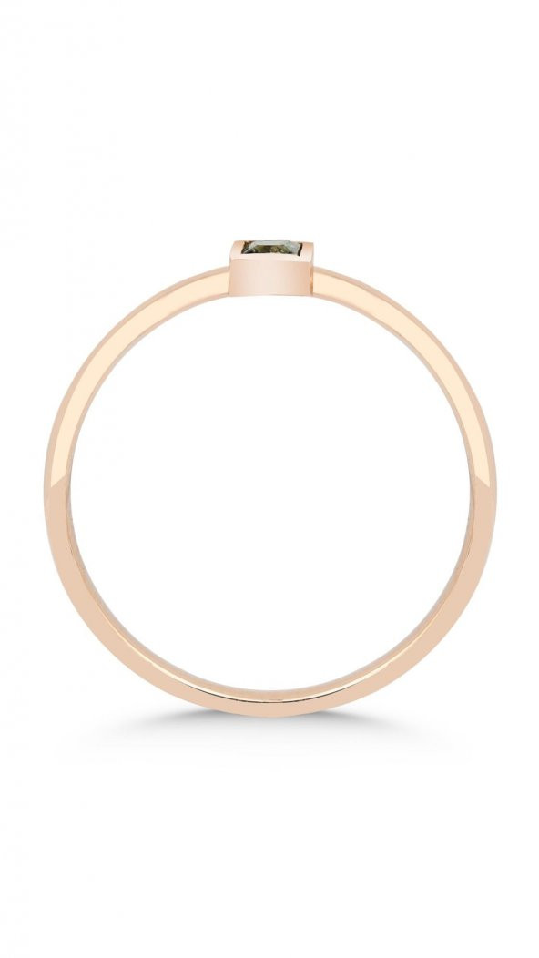 Minimal Yeşil Multi safir Yüzük 0.09 Karat - 6