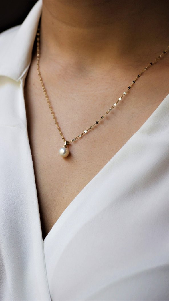 Altın İncili Kolye - Resim 3