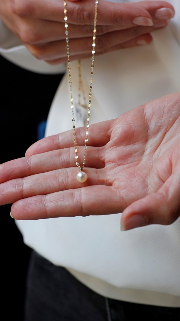 Altın İncili Kolye - Resim 4