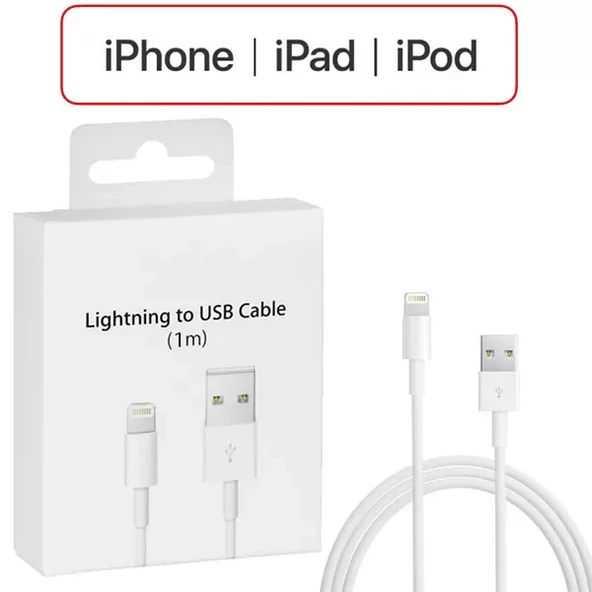 İPhone 13-12-11 XR XS 8-7 Lİghtİng 1metre Usb Şarj Kablosu