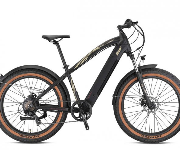 Kron Loop Cruiser 26" Elektrikli Fat Bike Bisiklet 17 Elektrikli Bisiklet 7 Vites Siyah Kahverengi