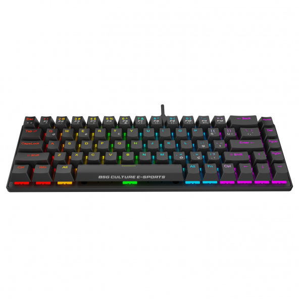 BSG Culture E-Sports Spectre Mekanik Oyuncu Klavyesi - 68 Tuşlu Red Switch RGB Hotswap Türkçe Q TKL - 2