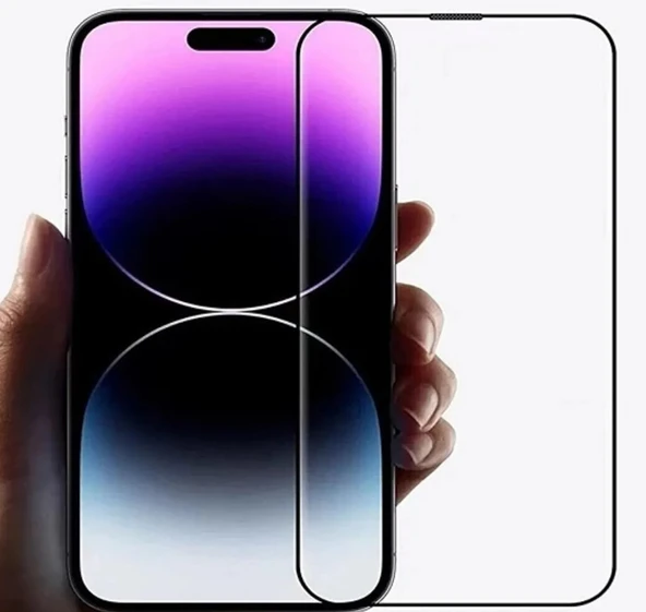 Logis Apple iPhone 15 Uyumlu Tam Kaplayan 5d Anti Statik Ekran Koruyucu Cam