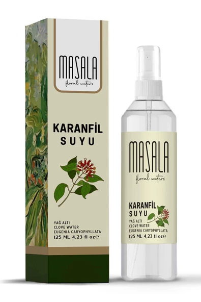 Masala Saf Karanfil Suyu 125 ml 100 Doğal Yağlı Hidrosol - Tonik Clove Floral Water Hydrosol Tonic
