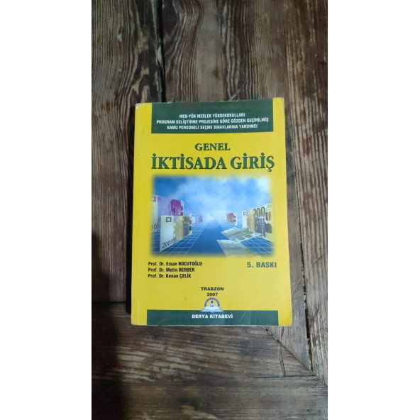 Genel İktisada Giriş Metin Berber, Prof. Dr. Ersan Bocutoğlu ürün görseli