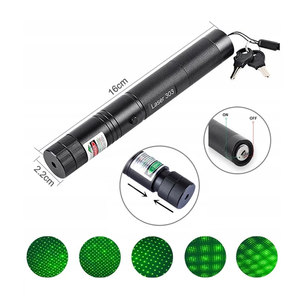 Powermaster Şarjlı Uzun Menzilli Yeşil Lazer Pointer 25 Km Menzil - 3