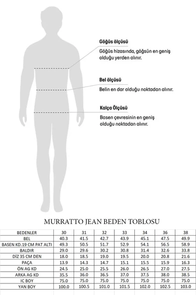 Murratto Erkek Baggy Style Beyaz 5 Cep Kot Pantolon - 5