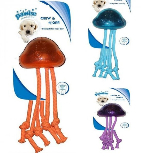 Pawise Denizanası İpli Köpek Oyuncak 9.5x9.5x7 Cm