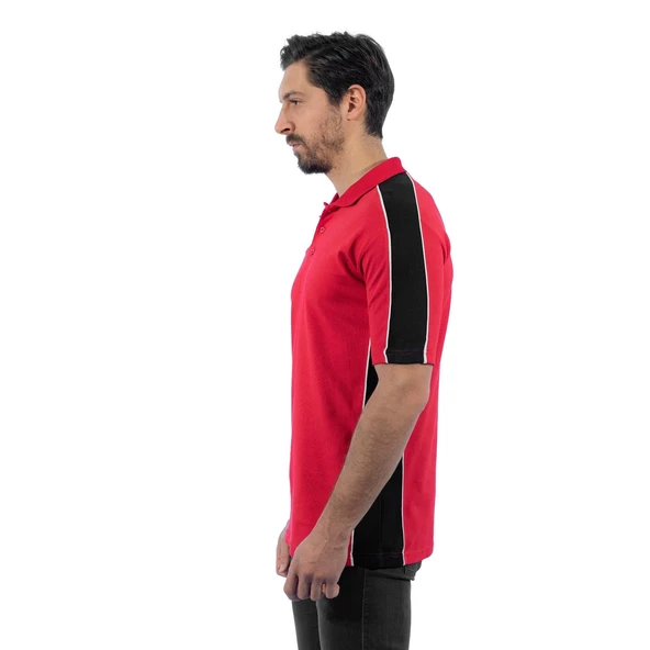 Şensel, Polo Yaka Tişört, Kırmızı-Siyah -136E2379- Tshirt - 3