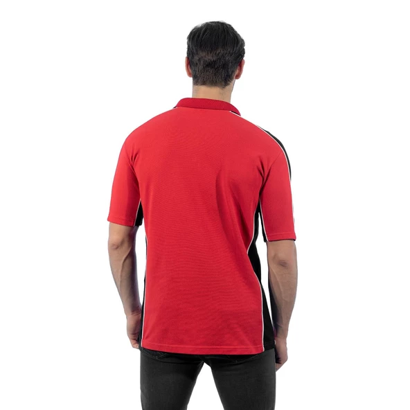 Şensel, Polo Yaka Tişört, Kırmızı-Siyah -136E2379- Tshirt - 2