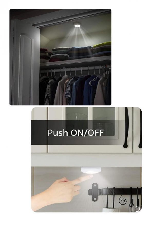 Panther PT-1114 Dolap İçi Lamba Kare Siyah - COB LED - 8