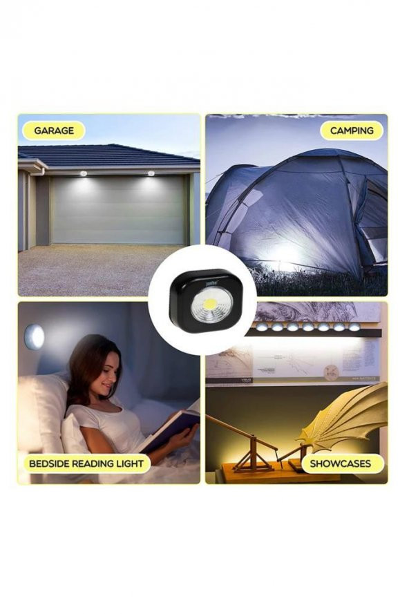 Panther PT-1114 Dolap İçi Lamba Kare Siyah - COB LED - 3