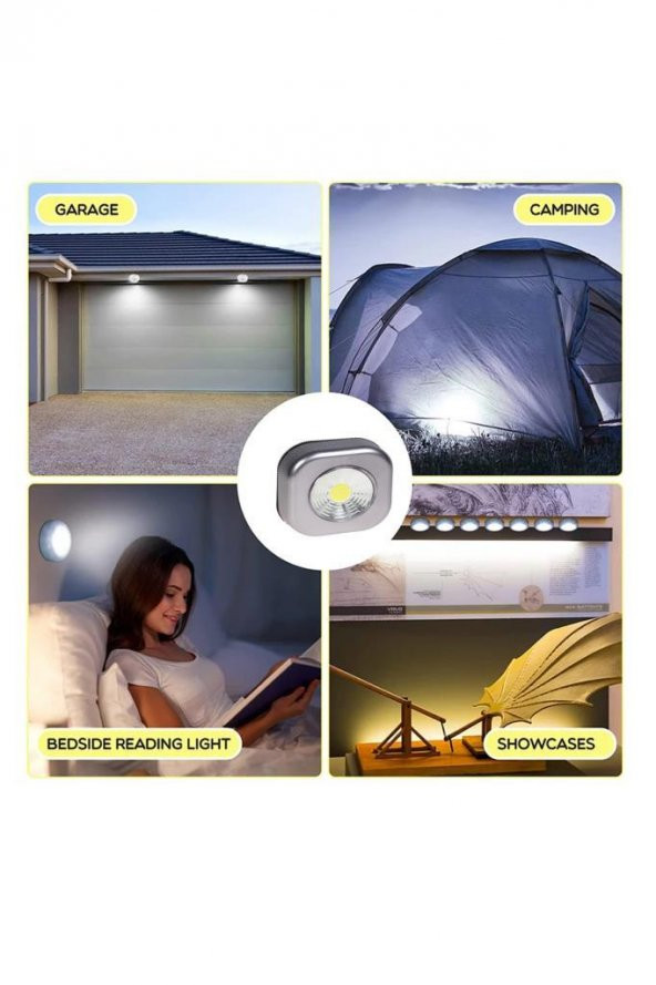 Panther PT-1114 Gri Dolap İçi Lamba - Beyaz Işık Cob Led Gece Aydınlatması - 5