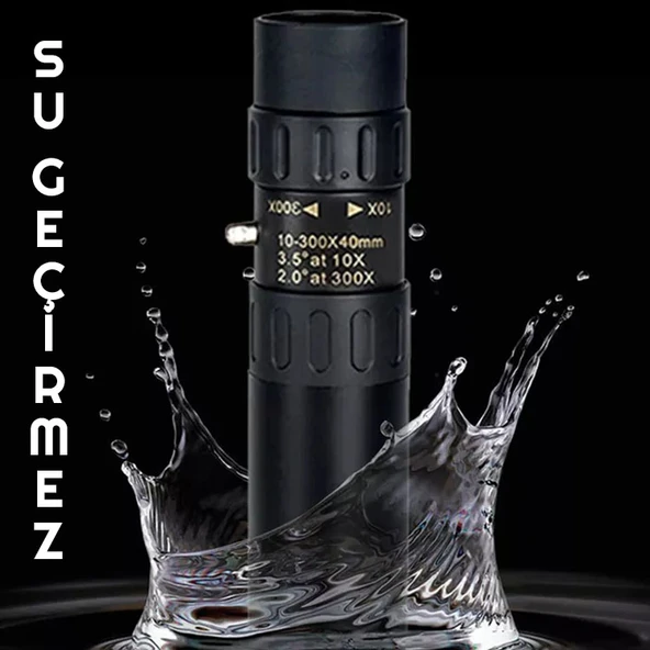 TriLine 10-300x40mm Zoom Monoküler Teleskop Taşınabilir Su Geçirmez Dürbün - Resim 5