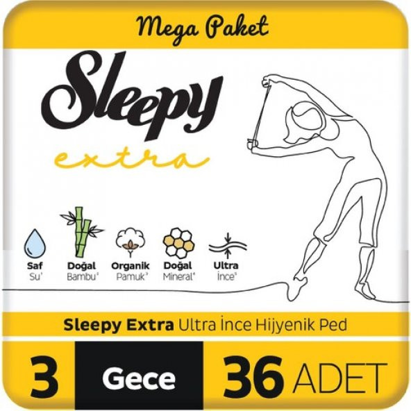 Sleepy Extra Mega Ped Gece 36lı