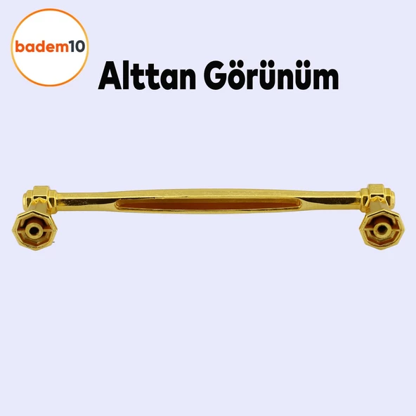 Sütun Mobilya Mutfak Dolabı Çekmece Dolap Kulpu 128 Mm-12.8 Cm Düz Gold Metal Kulpları Kulbu Kulpu - 3