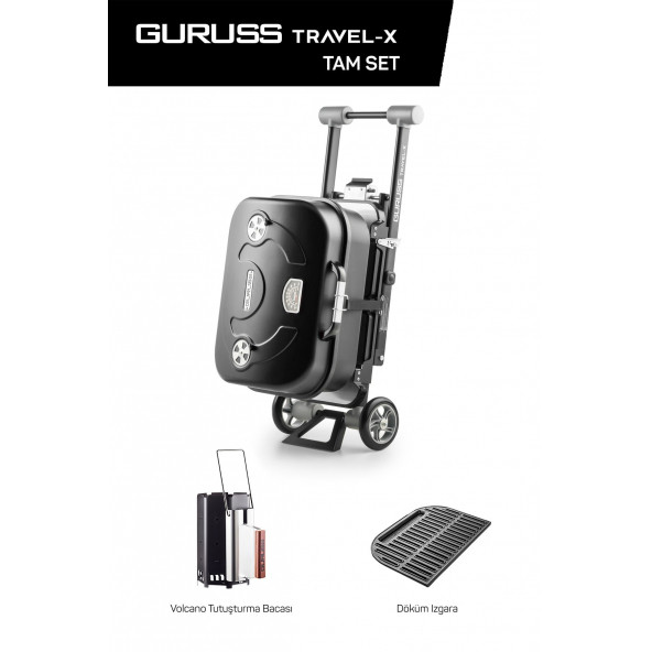 Travel-x Taşınabilir Mangal Tam Set Siyah