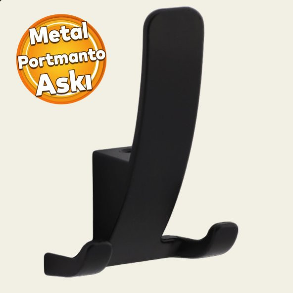 Portmanto Askı Apex Metal Vestiyer Duvar Dolap Elbise Askısı Mat Siyah Mobilya Kapı Askılığı Aparatı