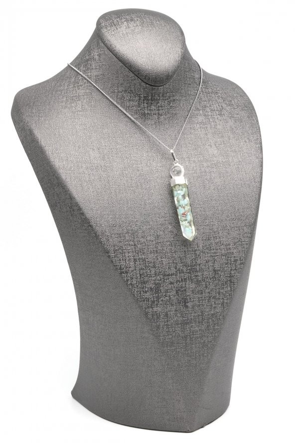 Larimar Doğal Taş Orgonit Kolye - Resim 2