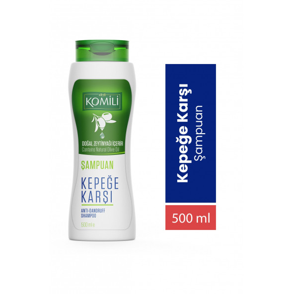 Komili Kepekli Saçlar İçin Kepek Karşıtı Vegan Şampuan - 500 ML