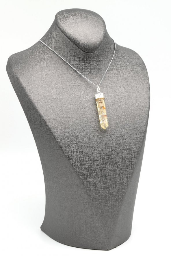 Sitrin Doğal Taş Orgonit Kolye - 2