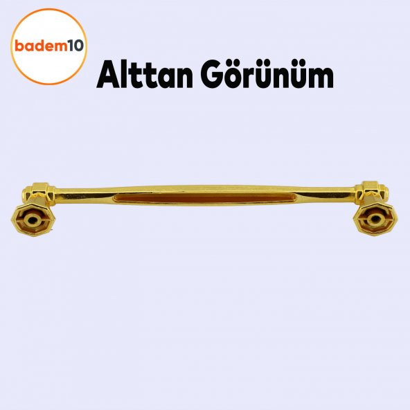 Sütun Mobilya Mutfak Dolabı Çekmece Dolap Kapak Kulpu Düz Metal Kulpları Kulbu Kulpu 224 Mm Altın - 3