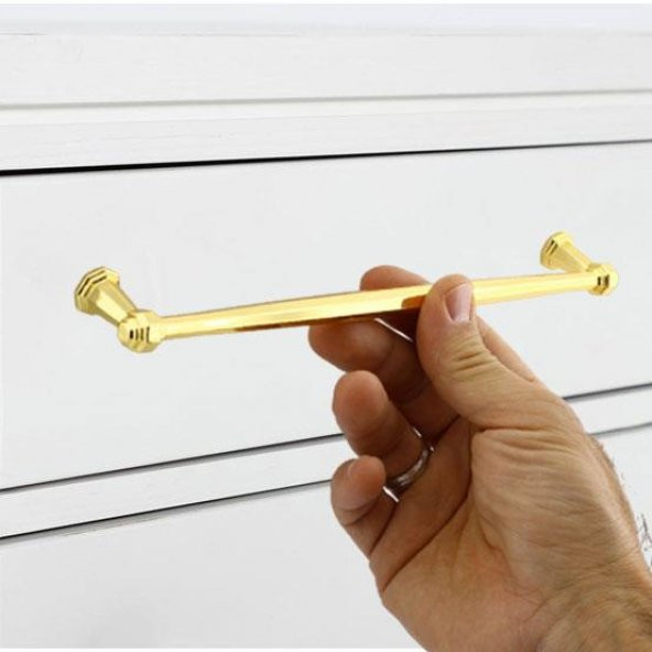 Sütun Mobilya Mutfak Dolabı Çekmece Dolap Kapak Kulpu Düz Metal Kulpları Kulbu Kulpu 224 Mm Altın - 4