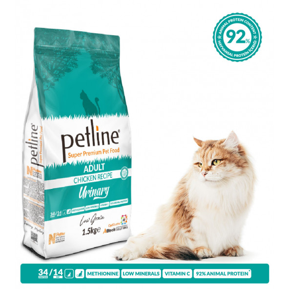 Petline Natural Tavuklu Urinary Yetişkin Kedi Maması 1,5 kg