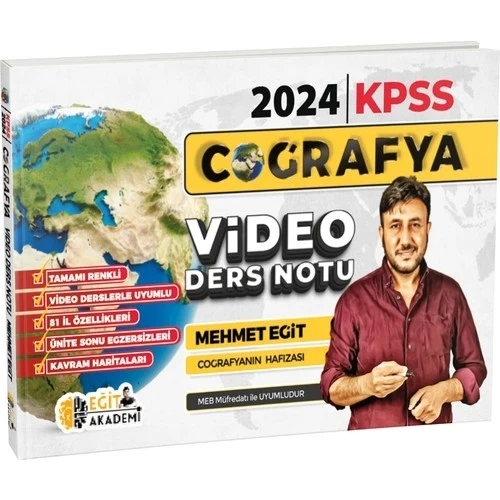 KPSS LİSANS ÖNLİSANS COĞRAFYA VİDEO DERS NOTU  MEHMET EGİT