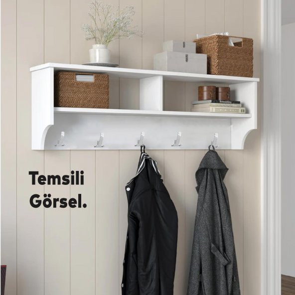 Apex Metal Portmanto Askı Vestiyer Duvar Dolap Elbise Askısı Krom Mobilya Kapı Askılığı Aparatı - 6