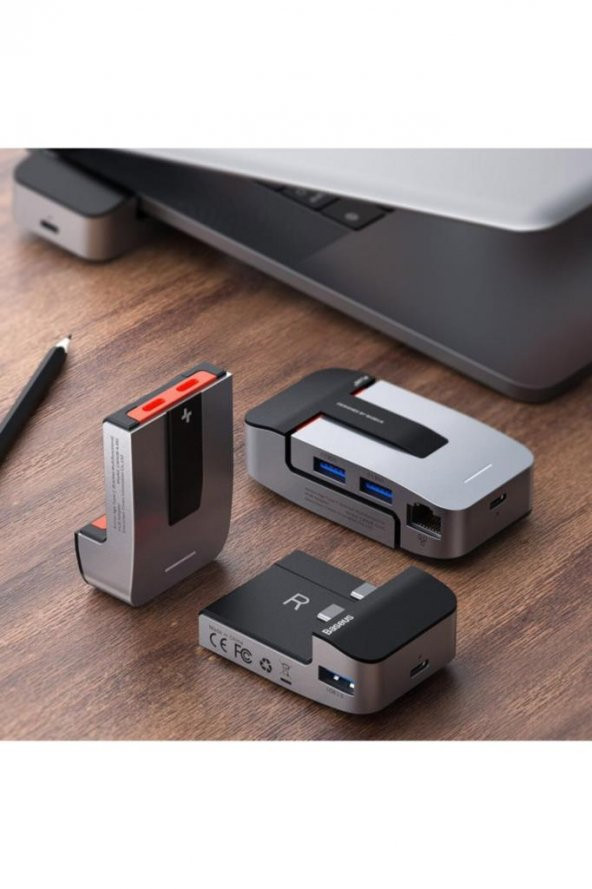 Baseus Armor Age 9in1 Type-C Çok Fonksiyonlu HUB HDMI RJ45 USB 3.0 - 4