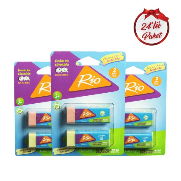 Rio Pastel 2li Silgi Seti 24 Paket